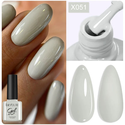 LILYCUTE 7ml Brown Red Purple Nail Gel Polish Coffee Color Series Semi Permanent UV Gel Soak off Nail Gel Varnishes For Nail Art
