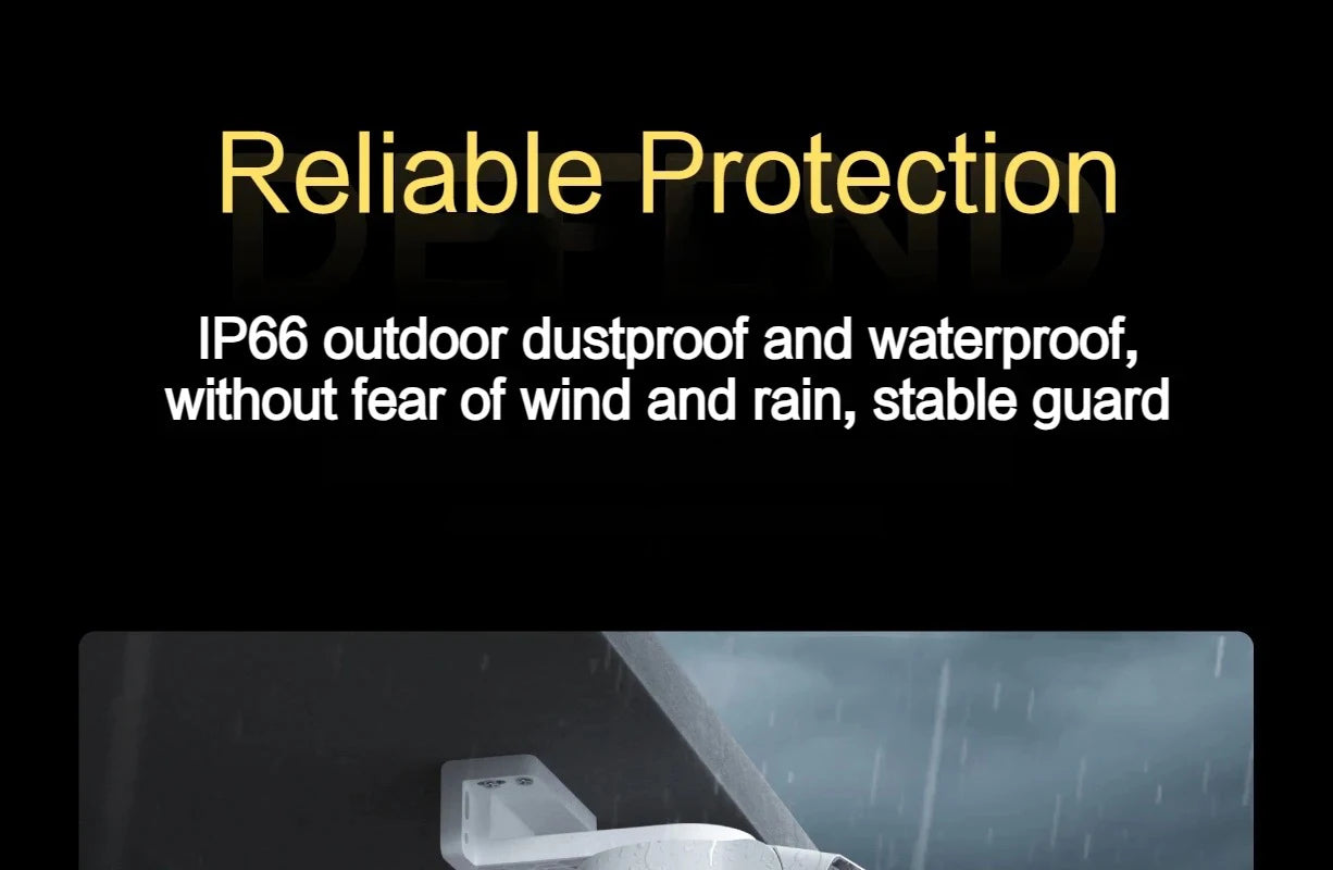 New Xiaomi Outdoor Camera 4 Dual Lens 5MP 3K HD Dual View Monitoring Panoramic Closeup Tracking IP66 Weatherproof AntiTheft - CN