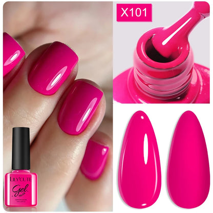 LILYCUTE 7ml Brown Red Purple Nail Gel Polish Coffee Color Series Semi Permanent UV Gel Soak off Nail Gel Varnishes For Nail Art