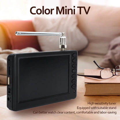 LEADSTAR 5 Inch Digital Television Portable Digital TV for Car Camping Kitchen 110‑ Mini TV Portable Digital TV Portable TV