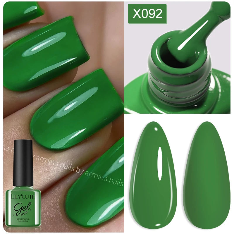 LILYCUTE Nude Crystal Rubber Base Gel Nail Polish Natural Color Semi Permanent UV Gel Soak Off Self Leveling Nail Gel Varnishes