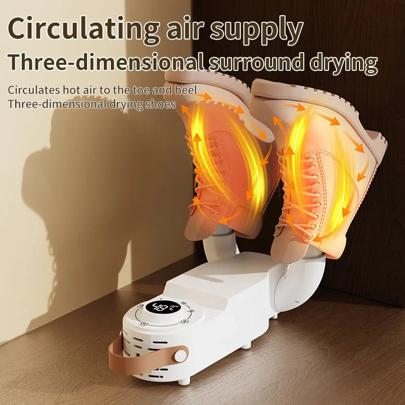Adjustable Dryer  Shoe Dryer Intelligent Timer Quick Drying Deodorizing Sterilizing Shoe Dryer Household Shoe Warmer Heater