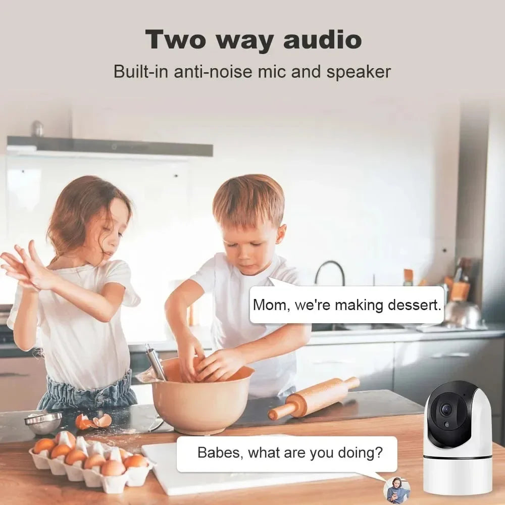 Tuya 5G WiFi IP Camera Indoor 6MP Wireless Security Surveillance Camera Auto Tracking Baby Monitor IR Night Vision 6x Zoom Cam