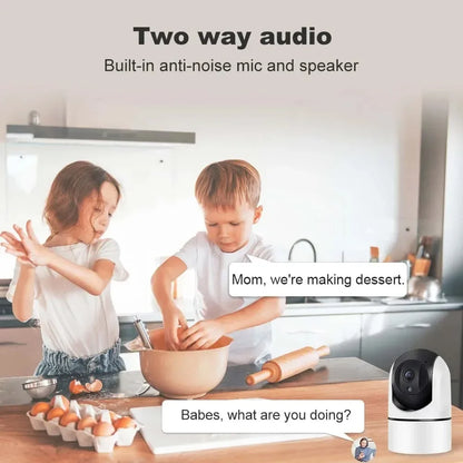 Tuya 5G WiFi IP Camera Indoor 6MP Wireless Security Surveillance Camera Auto Tracking Baby Monitor IR Night Vision 6x Zoom Cam