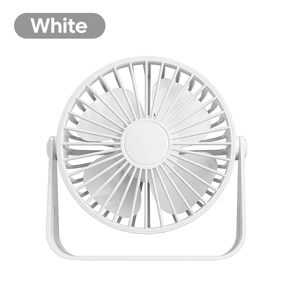 Mini USB Desktop Fan Lightweight Adjustable Summer Silent Electric Fans For Home Office Student Dormitory Outdoor Camping Travel