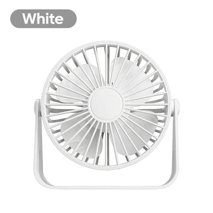 Mini USB Desktop Fan Lightweight Adjustable Summer Silent Electric Fans For Home Office Student Dormitory Outdoor Camping Travel