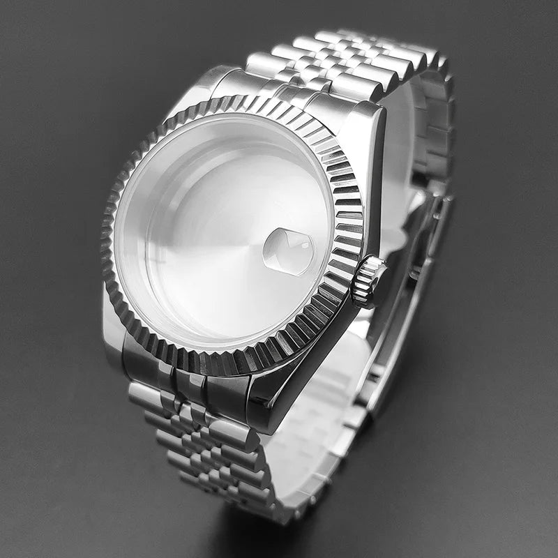 Neiton 36mm/40mm Sapphire Glass For Men Watch Case Fit NH36 NH34 NH35Movement FashionWaterproof Jubilee Stainless Steel