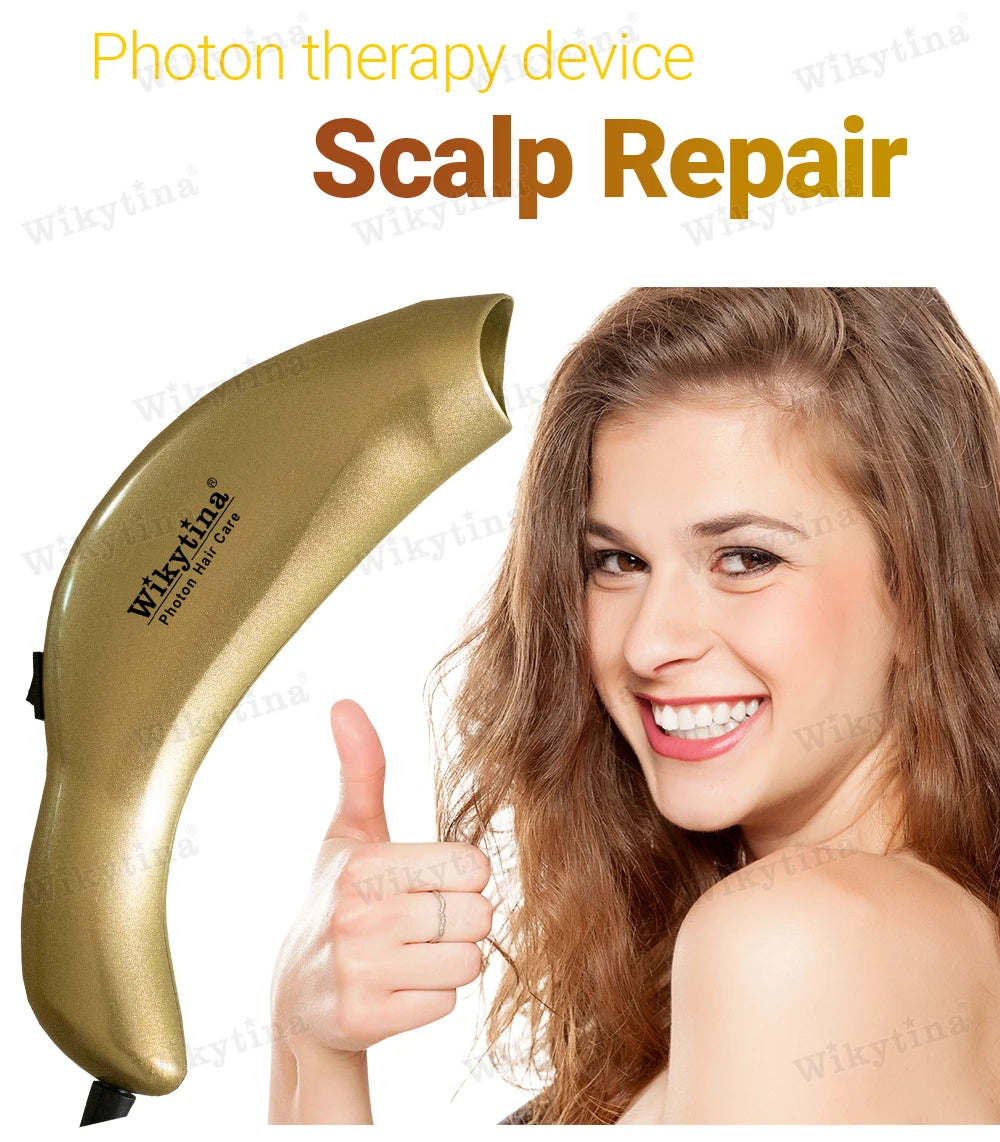 Tri-Chroma Photon Hair Therapy Device Professional LLLT Laser Hair Growth Anti Hair Loss Treatment Thinning Scalp Stress Relief