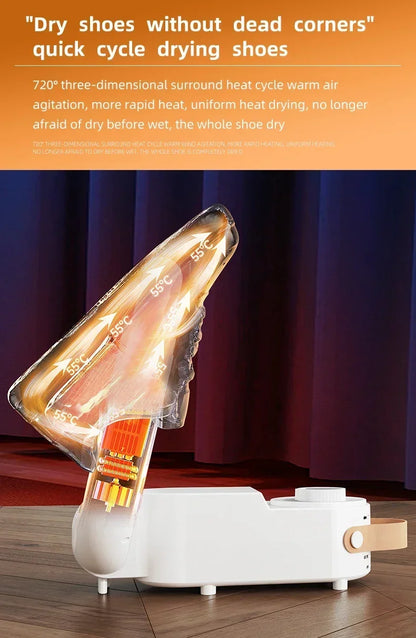 Q1 Intelligent Timer Shoe Dryer Adjustable Dryer Quick Drying Deodorizing Sterilizing Shoe Dryer Household Shoe Warmer Heater