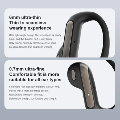 Smart AI Translation Headset Stereo Sound Semi-in-ear Air Conduction True Wireless Sports Long-lasting Bluetooth Headset