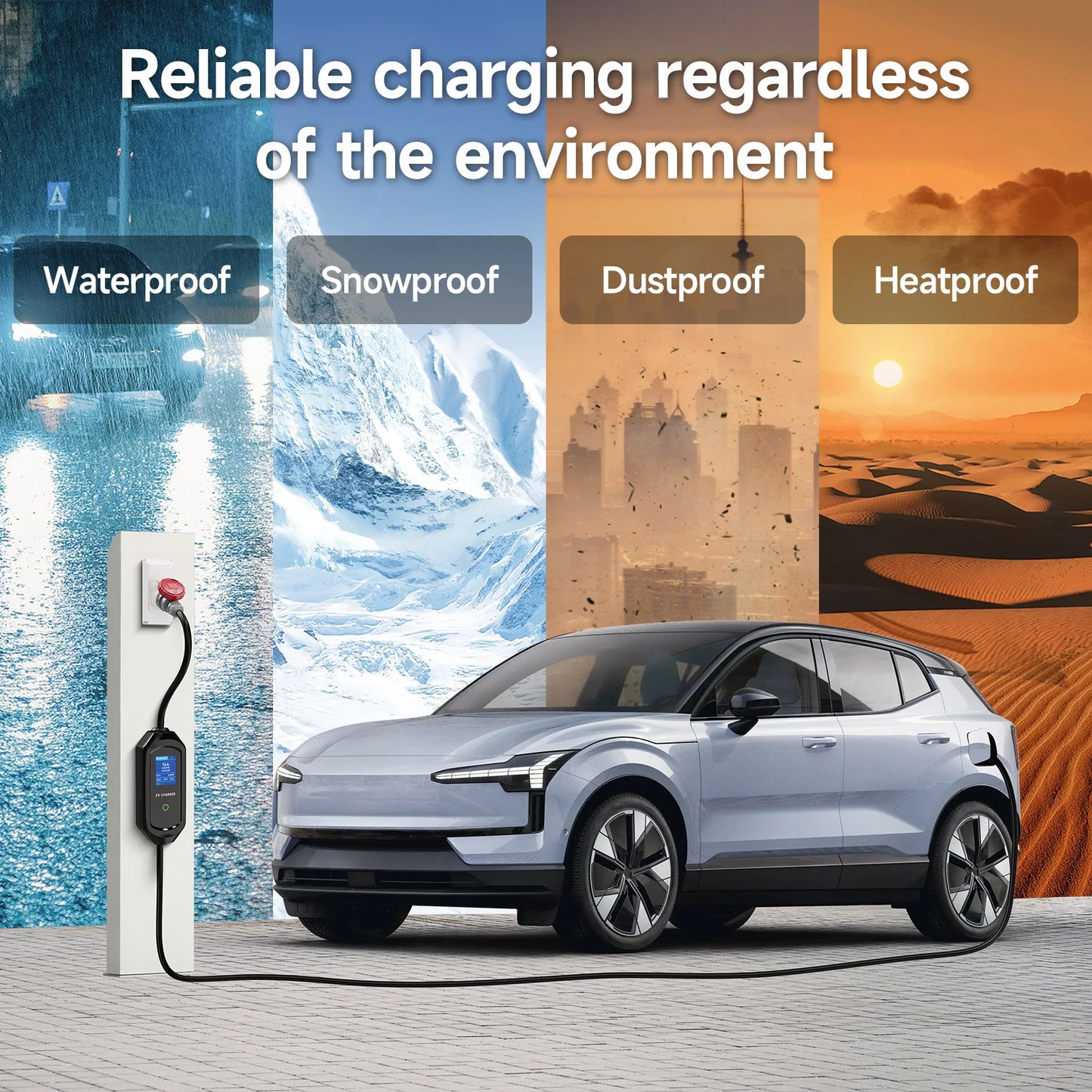 AFYEEV 11KW 16A EV Charger Type2 IEC62196-2 EVSE Charging Box Electric Car Charger CEE Plug GB/T Electric Vehicle Charger