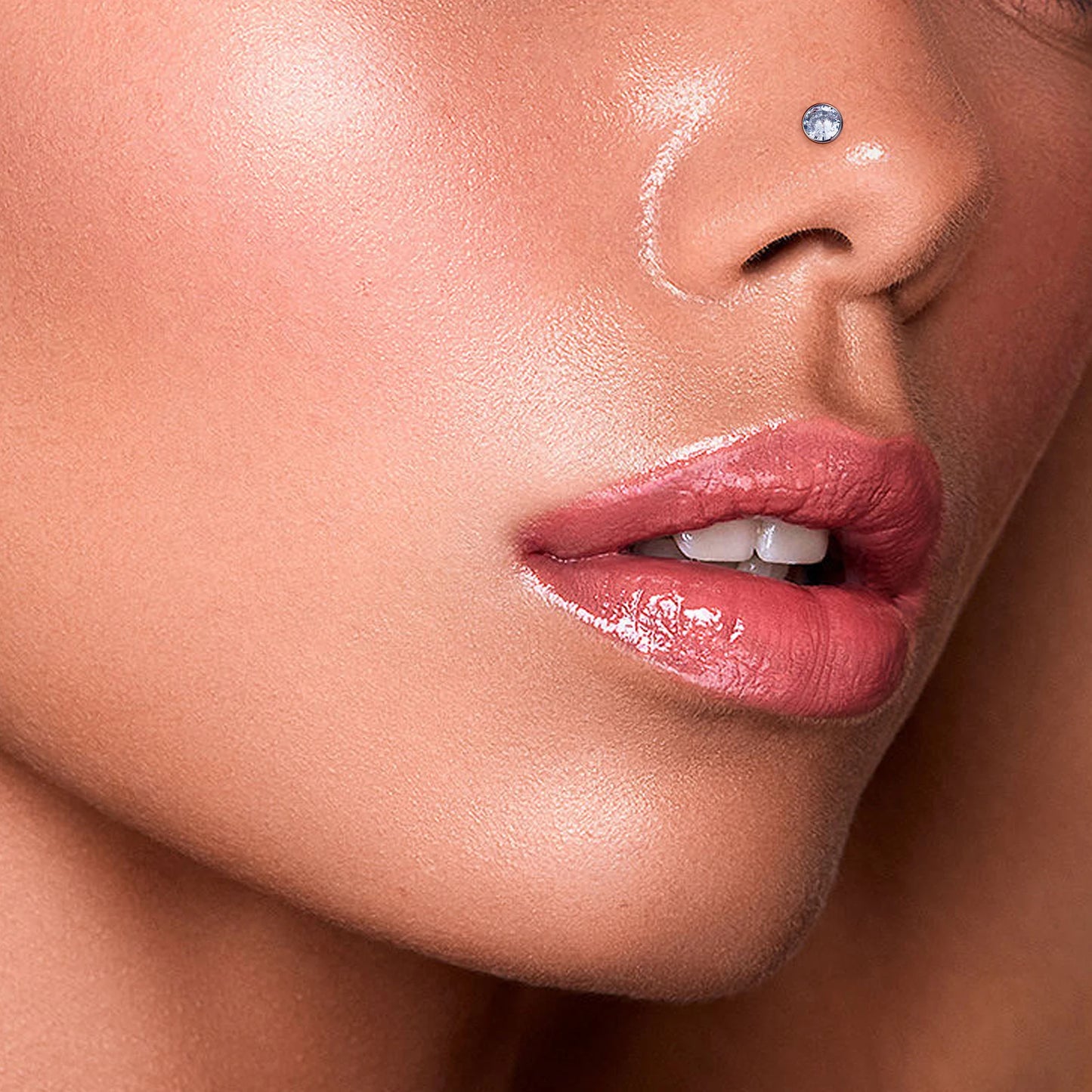 1/10PCS ASTM F136 G23 Titanium Piercing Nose Stud 20G L-Shape Nariz Studs With Zircon 2-3mm Nose Rings Nostril Piercing Jewelry