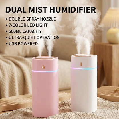 Three-Nozzle Water Drop Spray Humidifier Gentle Quick Space Moisturization for Home Office Decorative Air Moisturizer