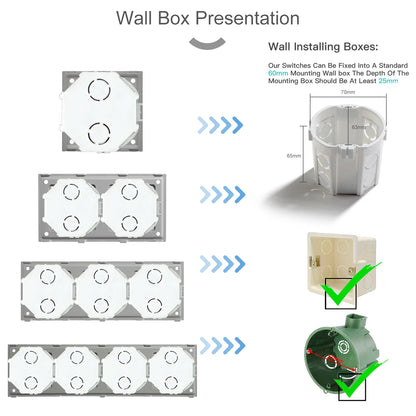 BSEED Glass Frames EU Standard HDMI Tel Sockets Module Part Internet Wall Sockets TV DIY Function Base USB CAT5 Satellite Parts