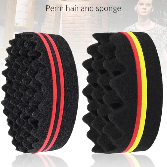 5pcs Oval Double-Side Magic Twist Hair Brush Sponge,Sponge Brush for Natural,afro Coil Wave Dread Sponge Brushes