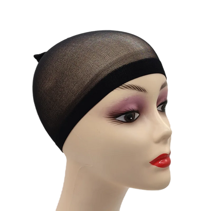 2pcs/Bag Top Stocking Wig Cap Hair Net For Weave Hair Wig Nets Black Brown Stretch Mesh Wig Cap For Making Wigs