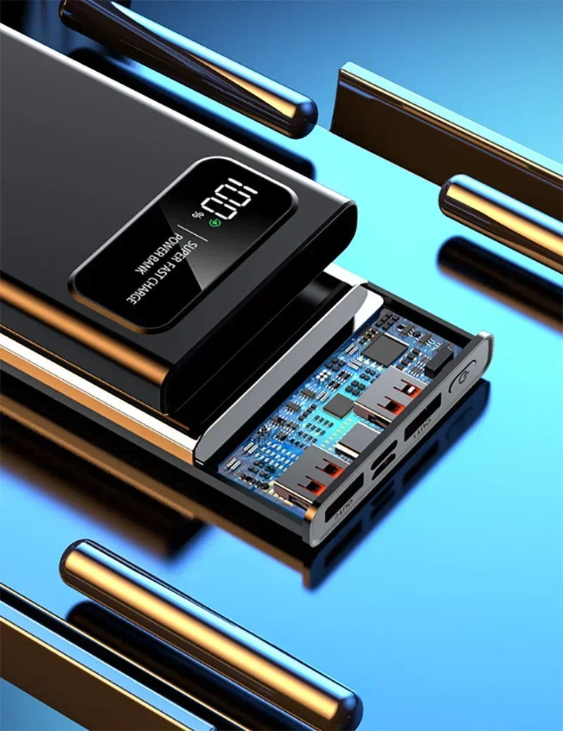 Lenovo 50000mAh Large Capacity Power Bank 120W Fast Charge LED Digital Display External Battery Universal charge Travel Outdoor