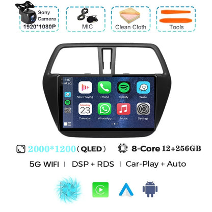 For Suzuki SX4 S-Cross 2014 2015 2016 2017 Android 15 Car Radio Multimedia Player Stereo GPS WIFI+4G wireless Carplay Auto video