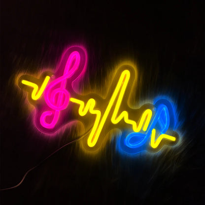Karaoke Led Neon Sign, Microphone Note Icon, Suitable For Bars, Clubs, Music Classrooms, Music Studios, Ktv, Bedroom Decor.
