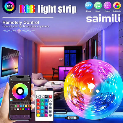 5V LED Strip Lights USB RGB 5050 LED Light Strip Music Sync App Control Luces Led Flexible Lamp for Room Decor TV Backlight