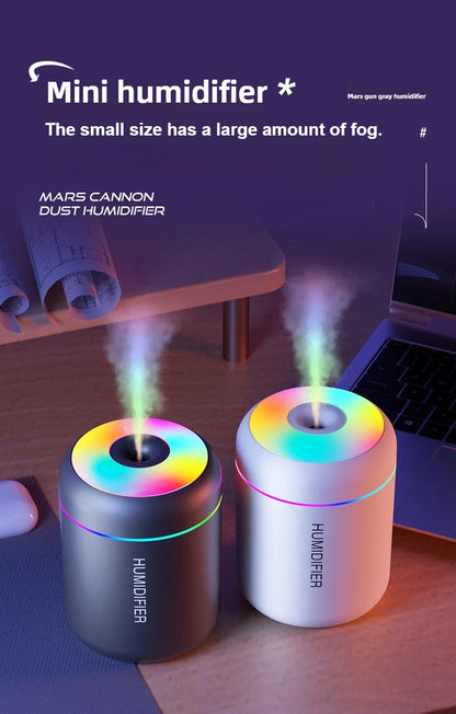 180ML USB Mini Air Humidifier Aroma Essential Oil Diffuser for Home Car Ultrasonic Mute Mist Maker Diffuser with LED Color Lamp
