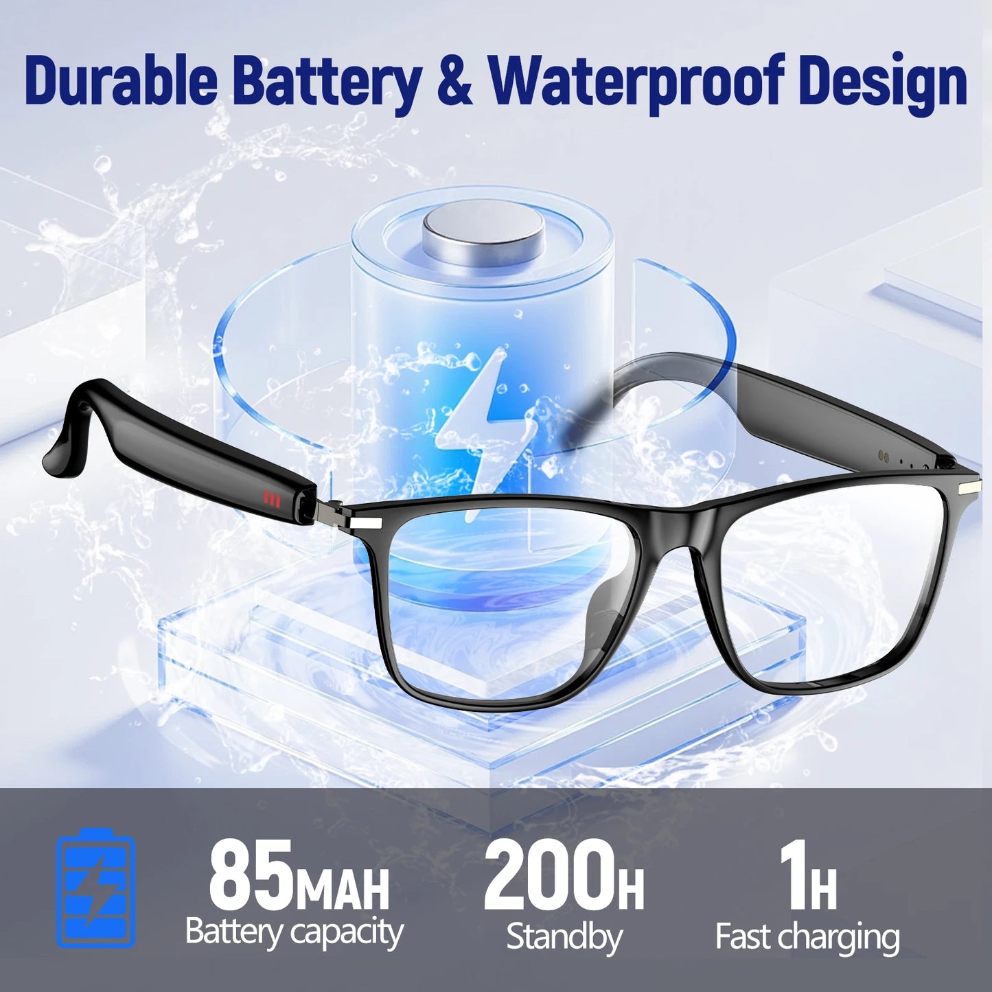 PEJE Smart photochromic glasses, Smart audio glasses, Smart Glasses Come Equipped with  bluetooth Calling, And Music Playback