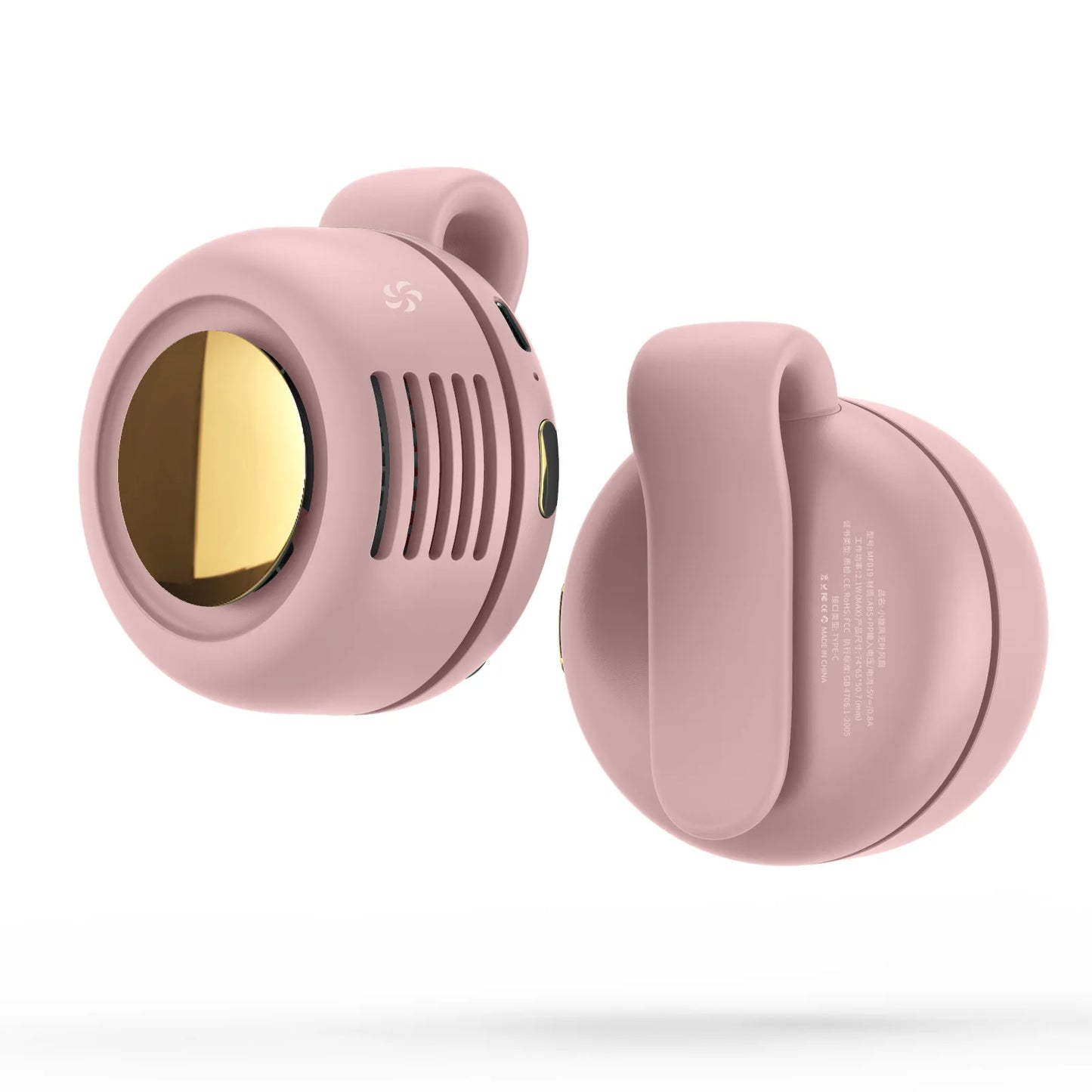 MF019 Mini Whirlwind Portable Snap On Charging Fan Waist Clip Mini Whirlwind Fan 3-Speed Handsfree Silent Strong Wind 2026 New