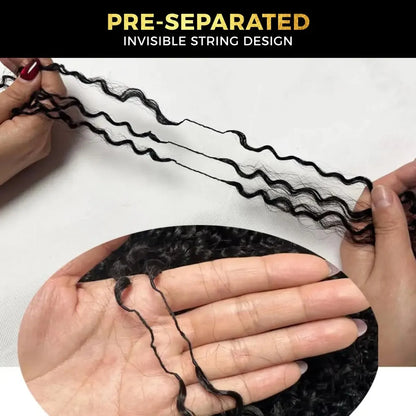 Burmese Curly Crochet Human Hair Pre Looped Deep Wave Human Hair Crochet Miracle Knots Feathered Human Crochet Hair Extensions