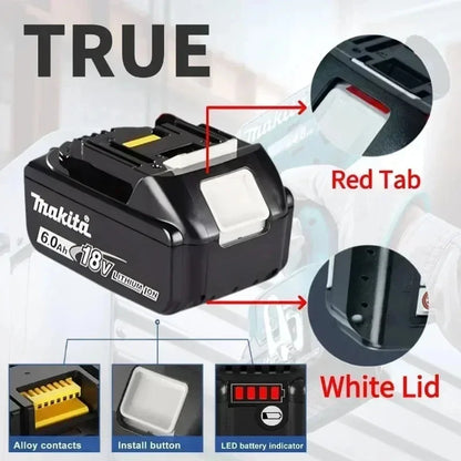 100% Original Makita battery, 18V 5.0Ah 6.0Ah 9.0Ah rechargeable battery, replacing Makita BL1830 BL1840 BL1850 BL1860B