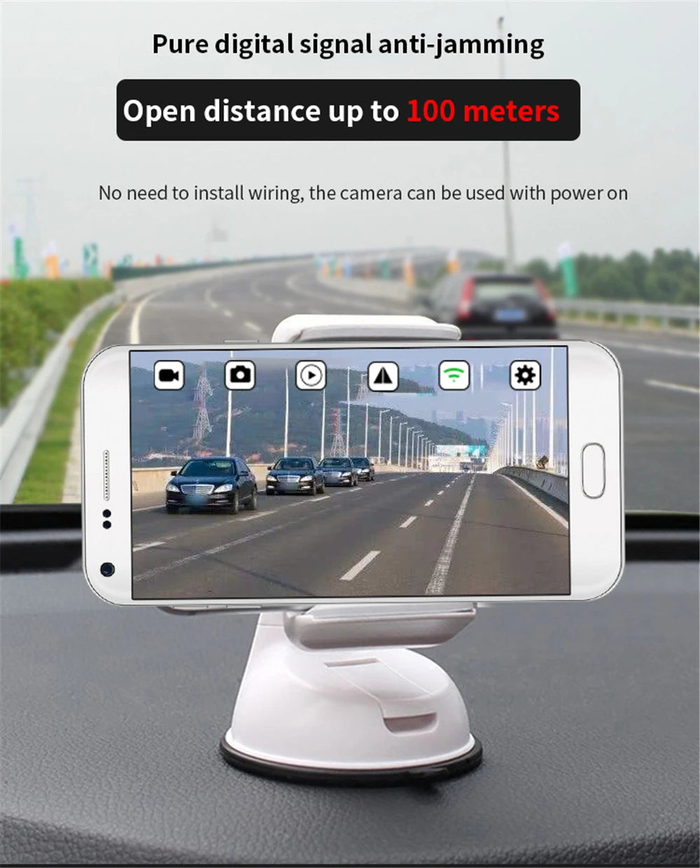 Car Rear View Camera Wifi HD 170 Degree Rear View Camera Wireless Waterproof Wifi Backup Camera 12V 24V for Android Ios