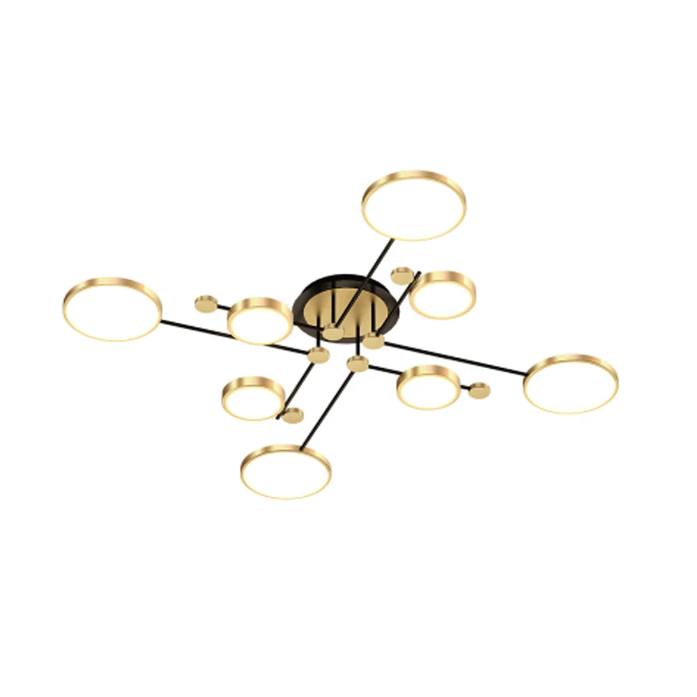 Modern Pendant Light LED Nordic Lamp Gold Black Hanging Chandelier Ceiling Lights Dimming Remote Control Lighting Fixture