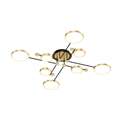 Modern Pendant Light LED Nordic Lamp Gold Black Hanging Chandelier Ceiling Lights Dimming Remote Control Lighting Fixture