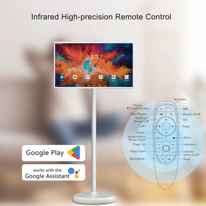 Portable Rotatable Smart TV with Android 12 32 Inch LCD Touch Screen 5MP Camera Outdoor Use Advertising Publishing