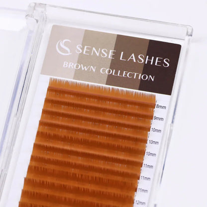 SENSE LASHES Colorful Individual Lashes 0.03/0.05/0.07 Mix 8-15mm Matte Brown Lashes Faux Cils extensiones de pestañas
