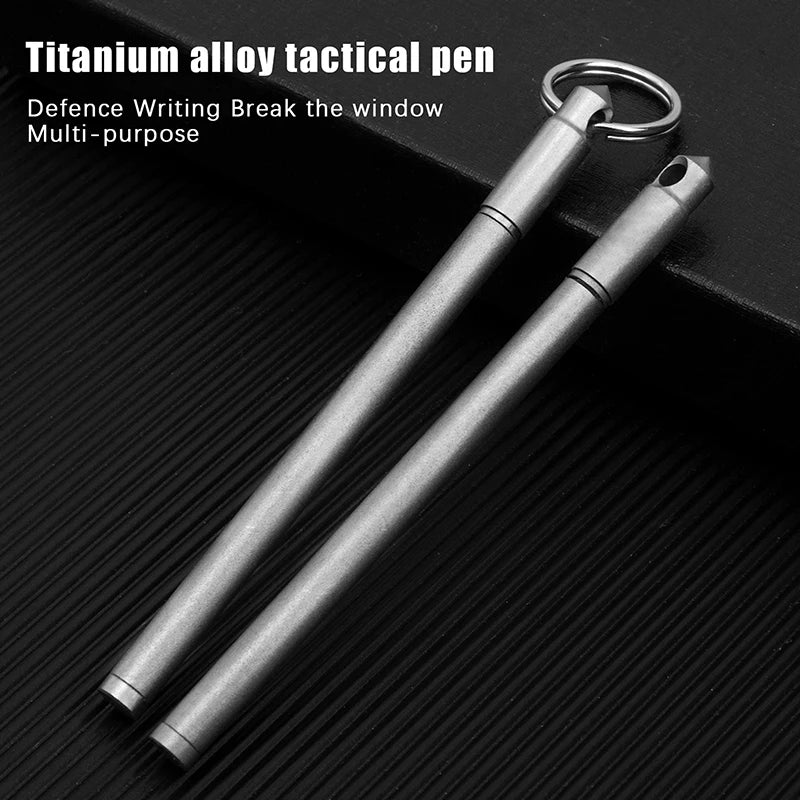 Hot Sale Portable Mini Titanium Ballpoint Pen EDC Gadget Keychain For Outdoor Camping Hiking Survival Gadget