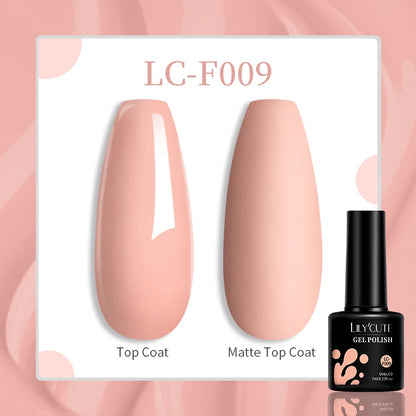 LILYCUTE 7ml White Color Gel Nail Polish Semi Permanent UV Gel Polish Gorgeous Full Coverage Soak Off UV LED Nail Gel Varnishes