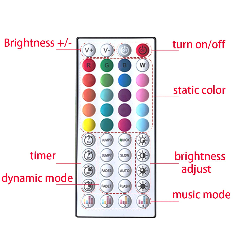 LED Strip Lights 10m 20m 30m Music Sync RGB Led Strip Tape Lights for Room Home Party Decoration TV Backlight Felxible Ribbon