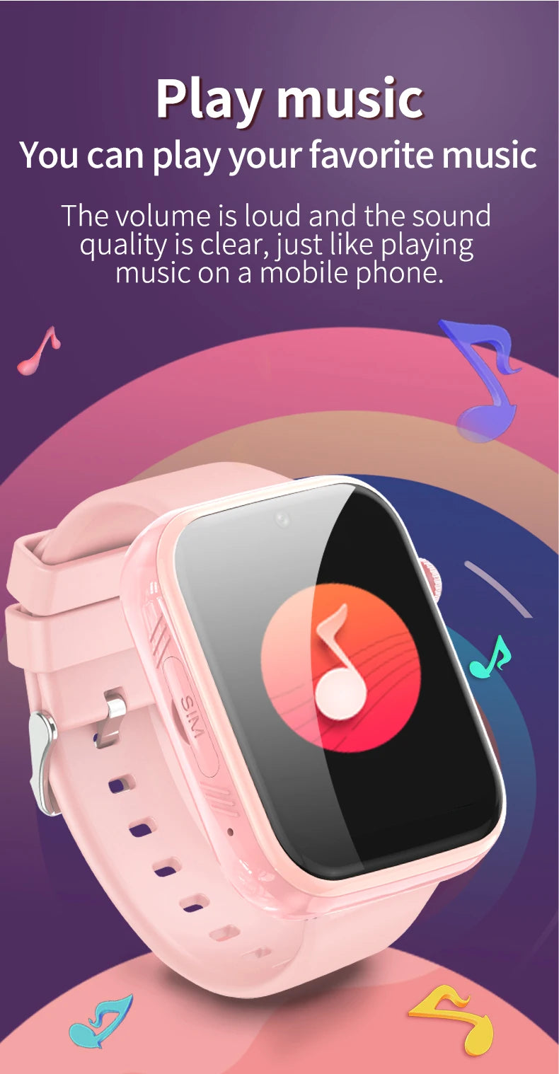 Android WhatsApp Smart 4G Video Voice SOS Call Camera Watch GPS WIFI Trace Locate SIM Card Phone Smartwatch for Student Child