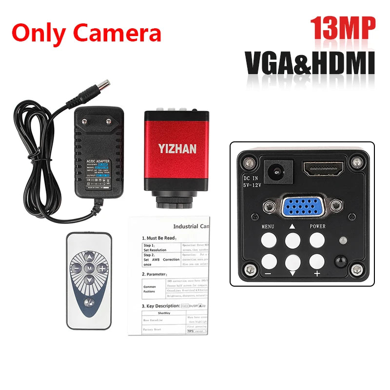 1080P 4K Digital Microscope Full HD Industrial Microscope C-Mount DigitalCamera PCB Welding Mobile Phone Repair Stand Microscope
