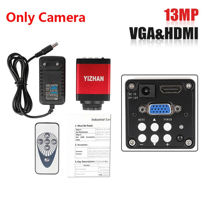 1080P 4K Digital Microscope Full HD Industrial Microscope C-Mount DigitalCamera PCB Welding Mobile Phone Repair Stand Microscope