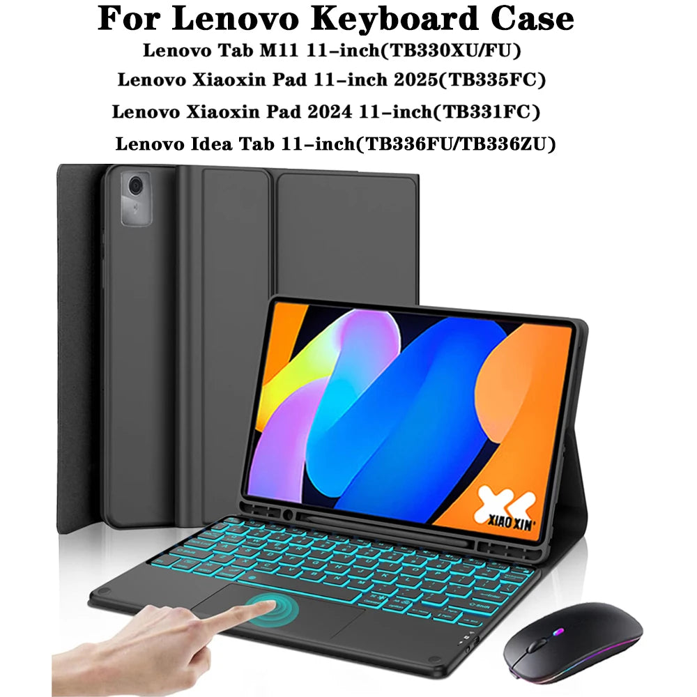 Tablet Case for Lenovo Xiaoxin Pad 11 lnch 2024 2025,Detachable  Keyboard Case for Lenovo Tab M11 / Idea Tab 11" with Pen Slot