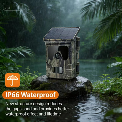 50MP 4K Solar Panel Hunting Camera Infrared Night Vision Monitoring Wildlife Trap Trail Camera Video Photo Recorder Cam