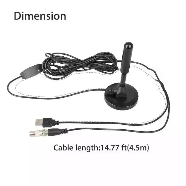 Indoor Outdoor Ultra HD Digital TV Antenna with VHF UHF Amplifier 200 Miles Range Quick Response Aerial Set for Amplified DAB