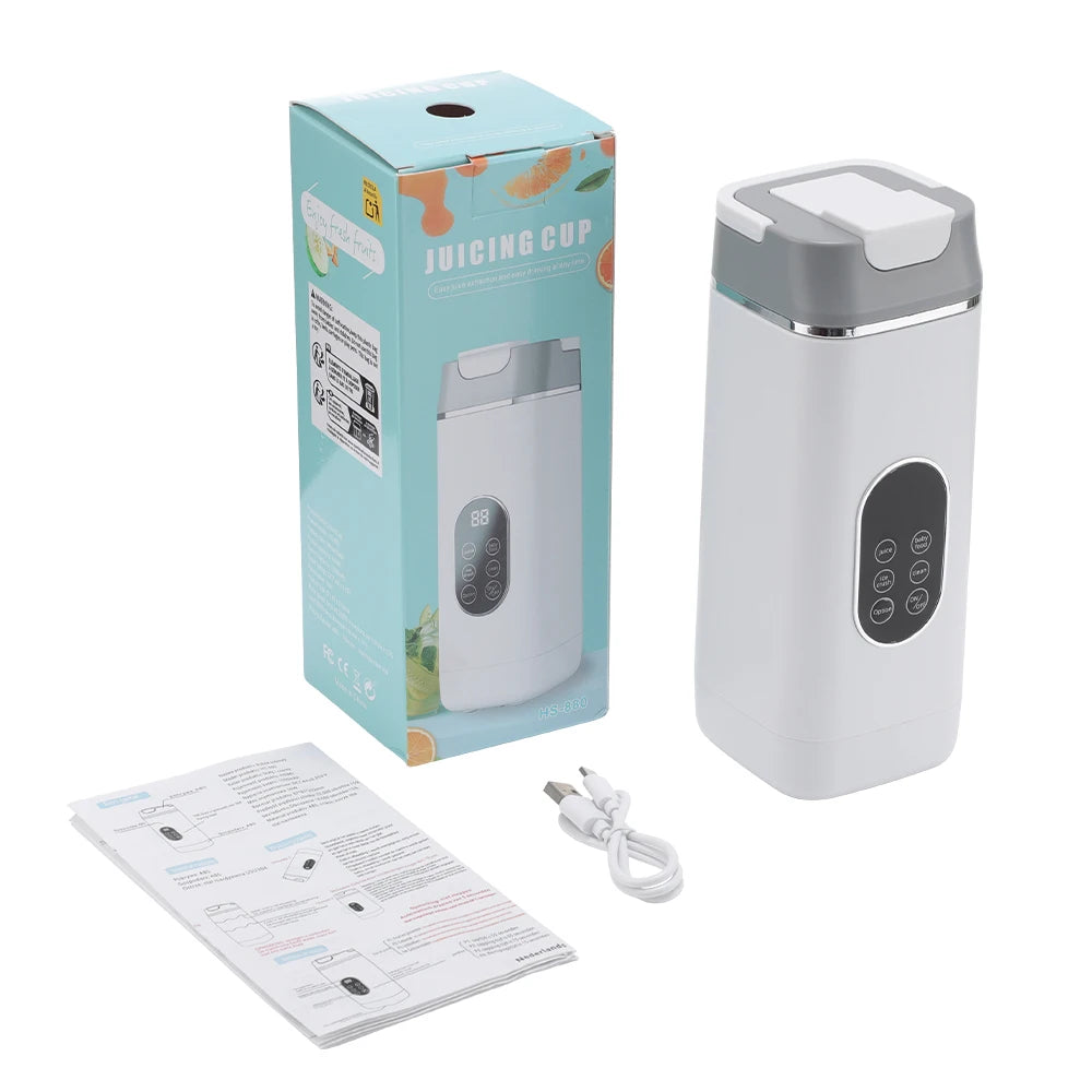 6 Blades Electric Juicer Cup 2 Cups For Travel Portable Juicer Mixer Usb Charge Fresh Fruit Juice Personal Blender Smoothie