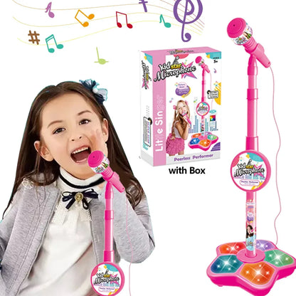 Musical Microphone Speaker With Popular Song Music Instrument Toys Brain-Training Educational Toy Birthday Gift for Girl Boy
