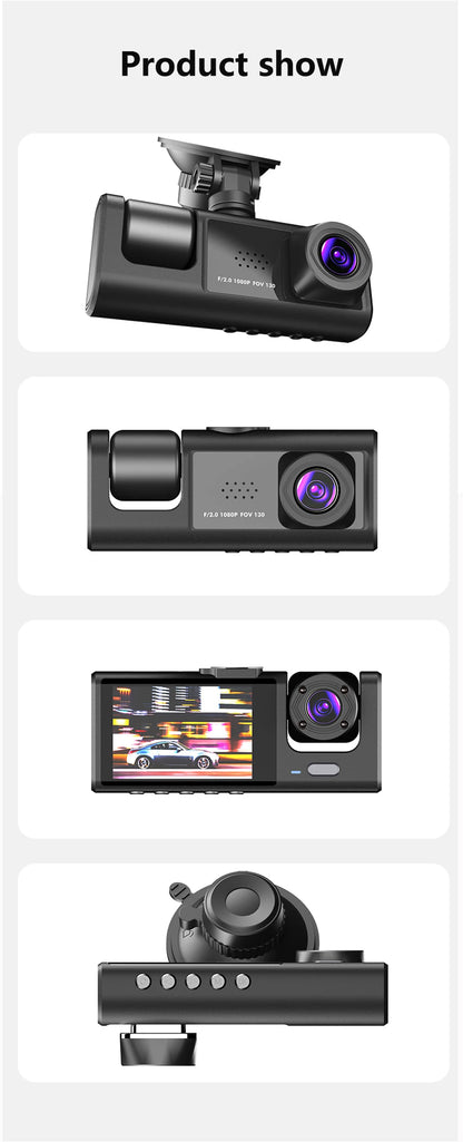 1080P Car Dvr WiFi APP 3/2Lens Dash Cam for Cars Camera for Vehicle Recorder Video Front and Rear Camera  Night Vision Dashcam