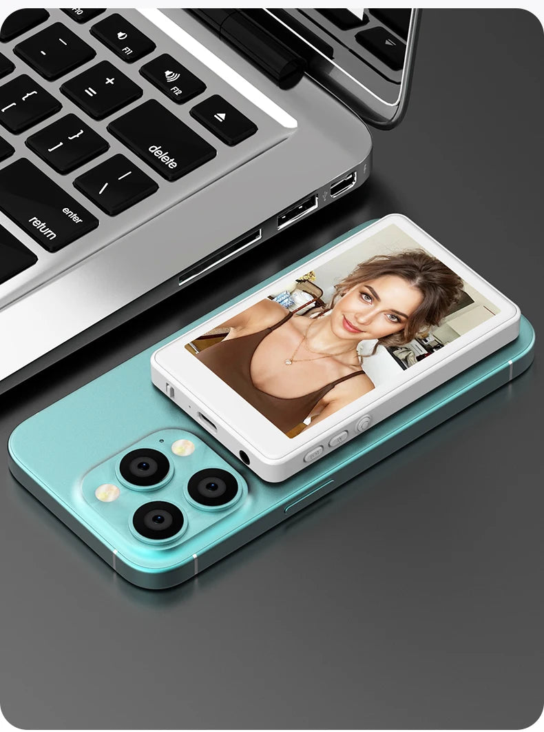 Magnetic Phone Monitor - Real-Time Selfie/Rear Cam - 4K Streaming Assistant - Wide Angle - Fits Most Phones