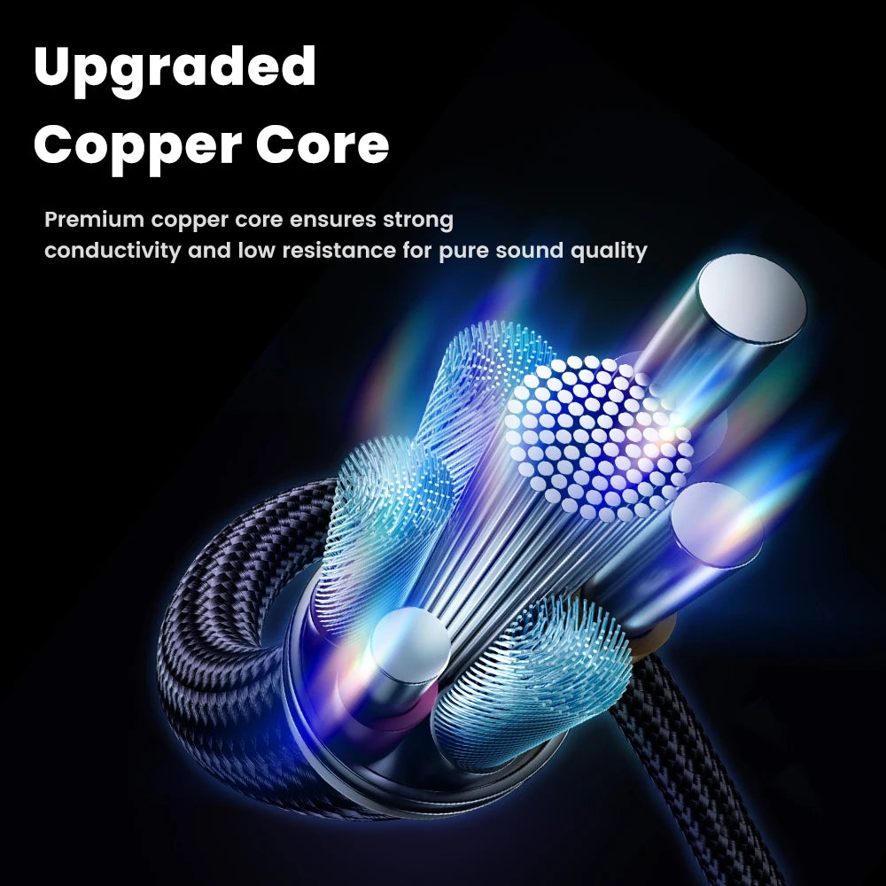 Toocki iP/USB Type C to 3.5mm Jack HiFi Audio Dongle Cable Adapter Male to Female Headphone AUX Converter for Xiaomi POCO iPhone
