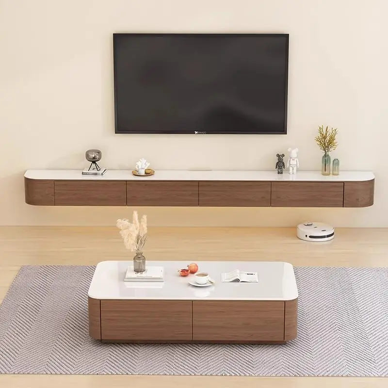 Italian Modern Tv Cabinet Durable Wall Mounted Premium Beauty Tv Cabinet Classic Space saving Meubles De Maison Furniture Home