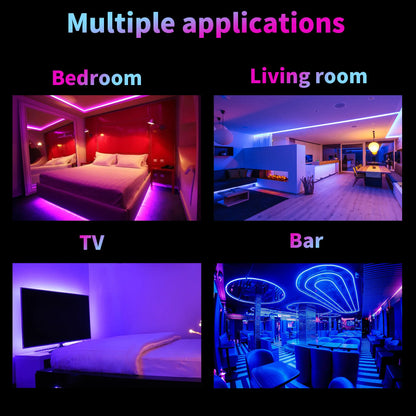 12LEDs/M Led Strip Lights RGB Led Strip Flexible Ribbon with 3Key Control Luces Led Tape Lights for Room Decor TV Backlights